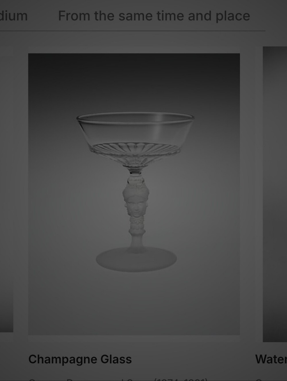 MMA Champagne Glasses with 3 FACES on Frosted Glass Pedestal Set Of 4 - Picture 11 of 11